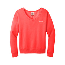 Load image into Gallery viewer, Port &amp; Company Ladies Beach Wash Garment-Dyed V-Neck Sweatshirt
