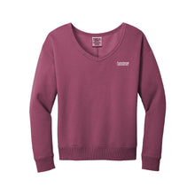 Load image into Gallery viewer, Port &amp; Company Ladies Beach Wash Garment-Dyed V-Neck Sweatshirt
